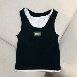 Daily Drills Black and White Tank Top